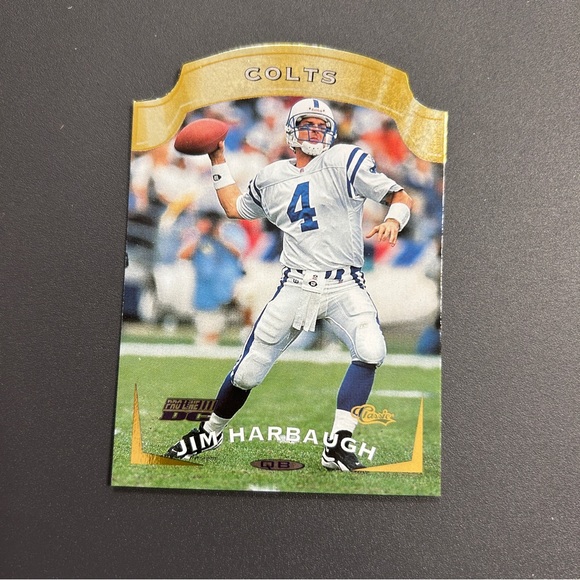 1996 Classic Pro Line III DC Jim Harbaugh 13 NFL  Colts Bears Michigan Chargers - Picture 1 of 2